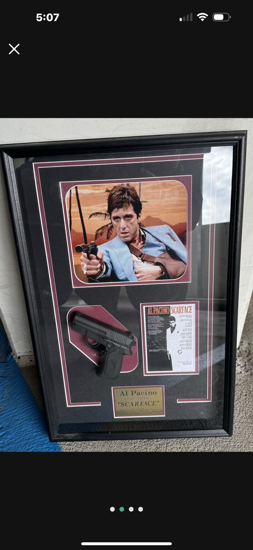 scarface  Shadow box  15x24.   like new collection 