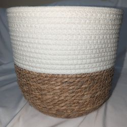 New Cotton And Jute Twine Plant Basket