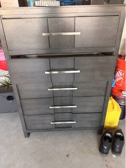 tall gray dresser
