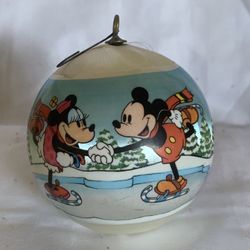 Mickey Mouse 1980 Hallmark Satin Ornament  Skating Unbreable MIB