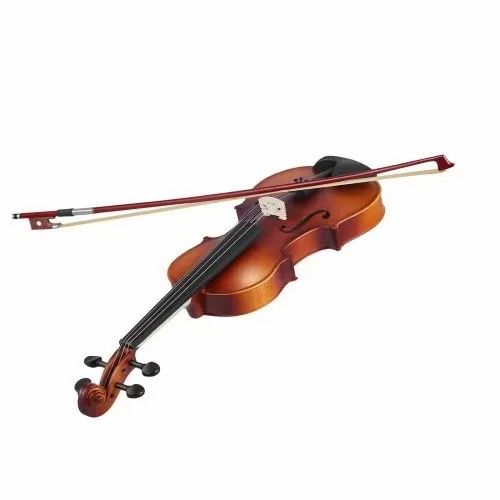 128# Violin 355mm Full Size for Adults, Violin Fiddle Set for Beginners with Hard Case, Rosin, Bow, Shoulder Rest, Bridge, Tuner and Extra Strings, Pr