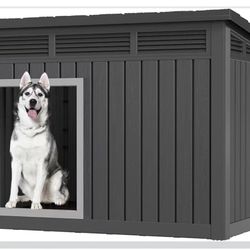 Large indoor and outdoor dog house, weatherproof and removable roof, fits small to large dogs (42.8 inches long x 33 inches wide x $ 120