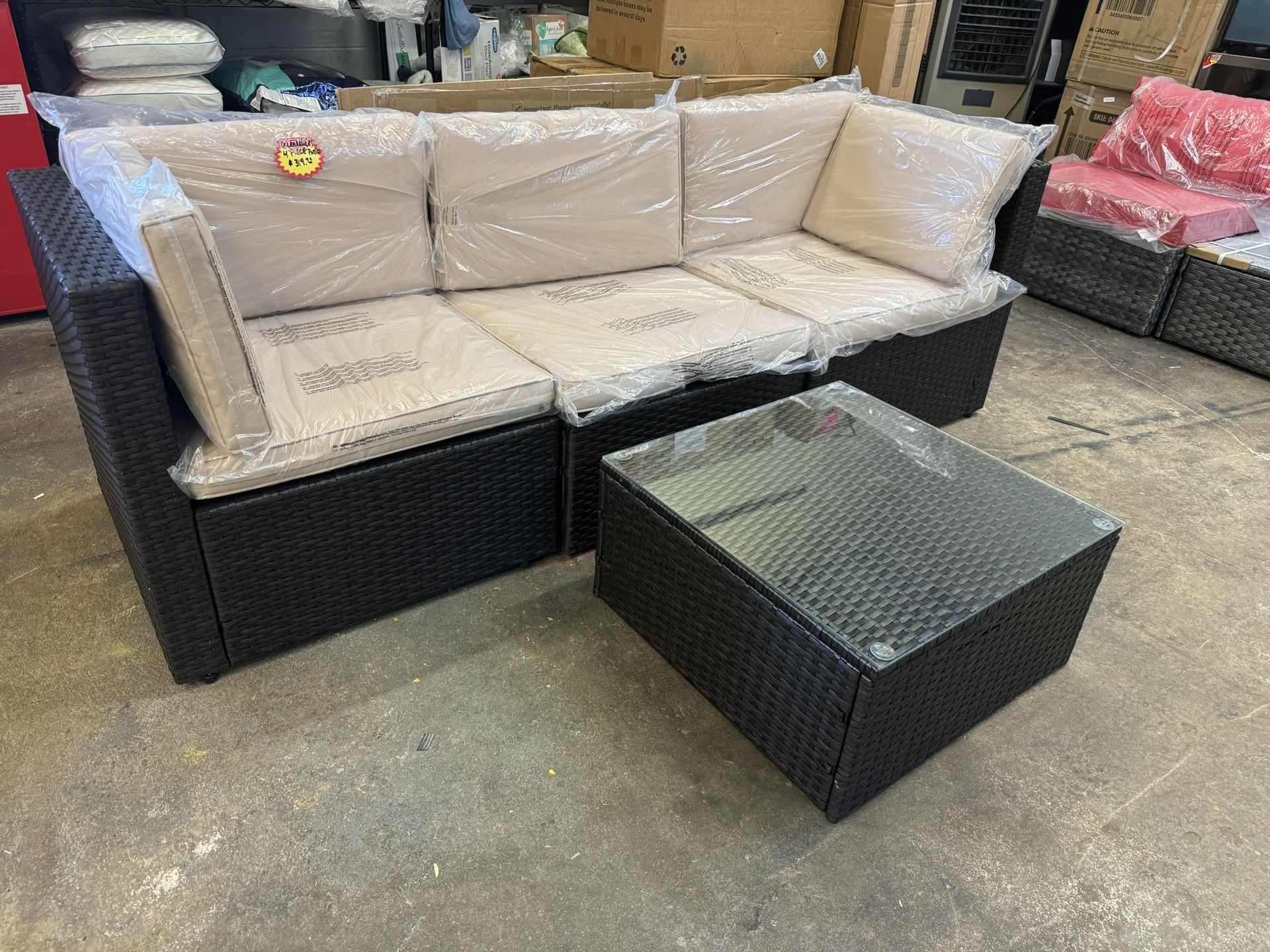 Outdoor Sofa Set With Table New Fully Assembled