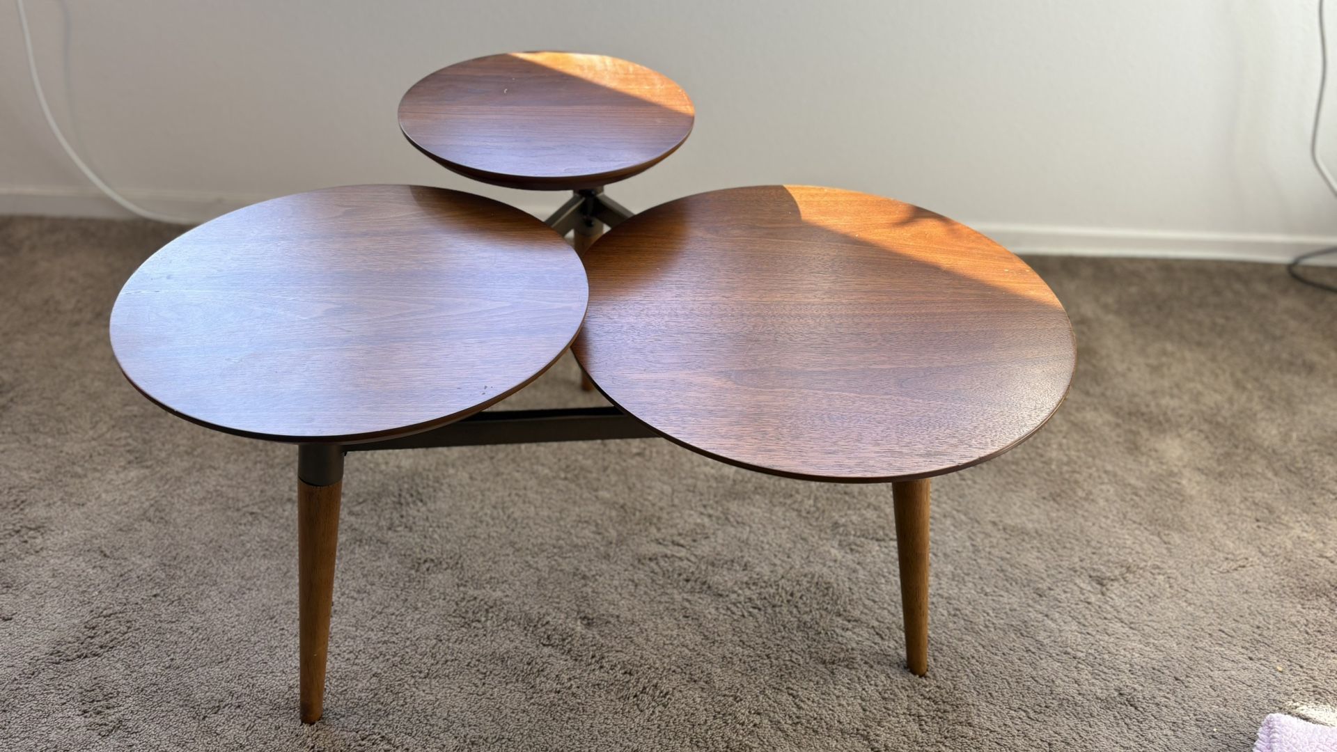 West Elm Clover Coffee Table Walnut Wood