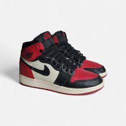 Air Jordan 1 Bred Toe – Size 5Y – Authentic – No Box