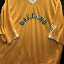Vintage Rare, Oakland A Yellow Jersey Big and Tall 4XLT
