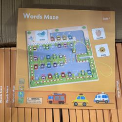 Magnetic Words Maze Kids Learning Toy
