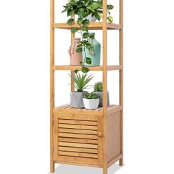 Bamboo Bathroom Organizing Cabinet 