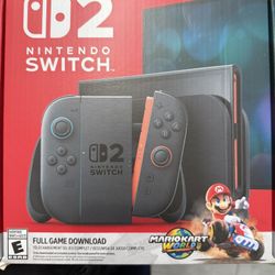 Brand new sealed Nintendo switch 2 with Mario kart bundle