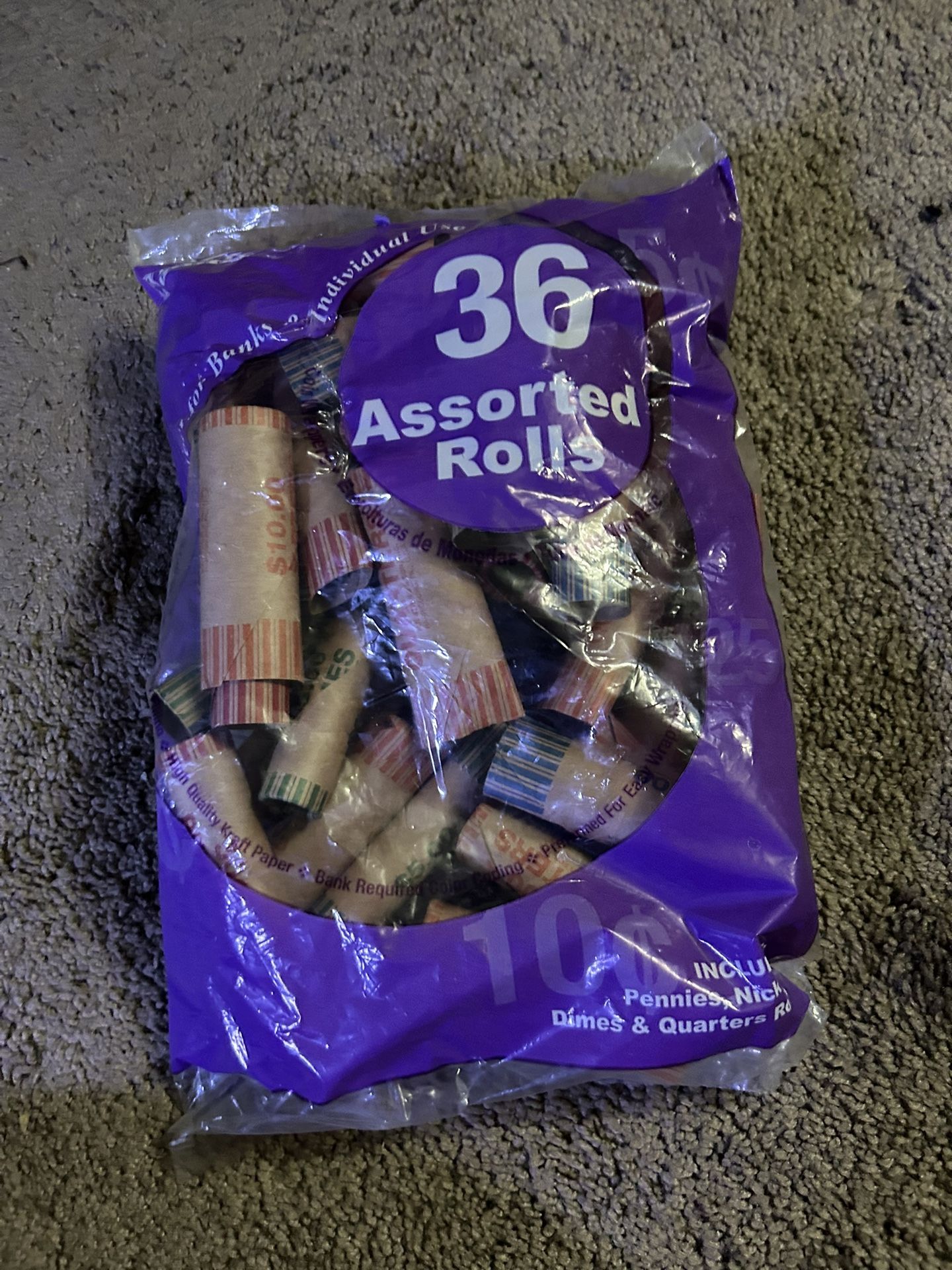 Assorted Coins Rolls
