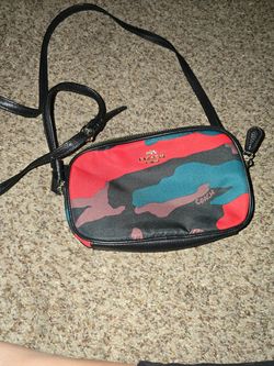 Coach camo crossbody