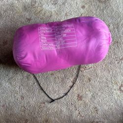 Pink 3-Season Rectangular Sleeping Bag