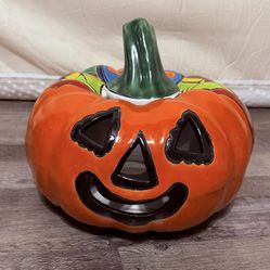 Decoracion De Calabaza De Halloween Usada En Buenas Condiciones Por $10