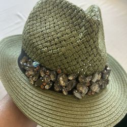 FEDORA GREEN HAT SMALL-MEDIUM FIT $15.00