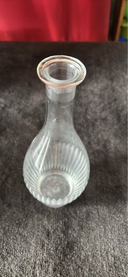 Vintage Clear Glass Decanter Bud Vase