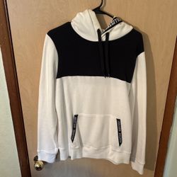 Hollister White & Black Hoodie