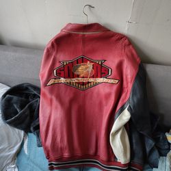 Vintage Avirex Basketball Leather Jacket 