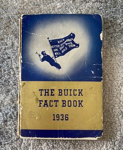 1936 The Buick Fact Book Manual Soft covered Book
