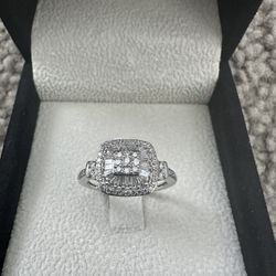 Diamond Vintage-Inspired Ring (1/2 ct. t.w.) in 14k White Gold Size 7 