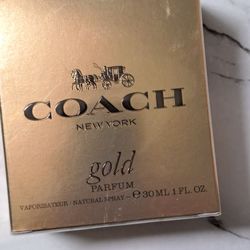 NEW & SEALED " COACH GOLD WOMAN'S PARFUM SPRAY 30$