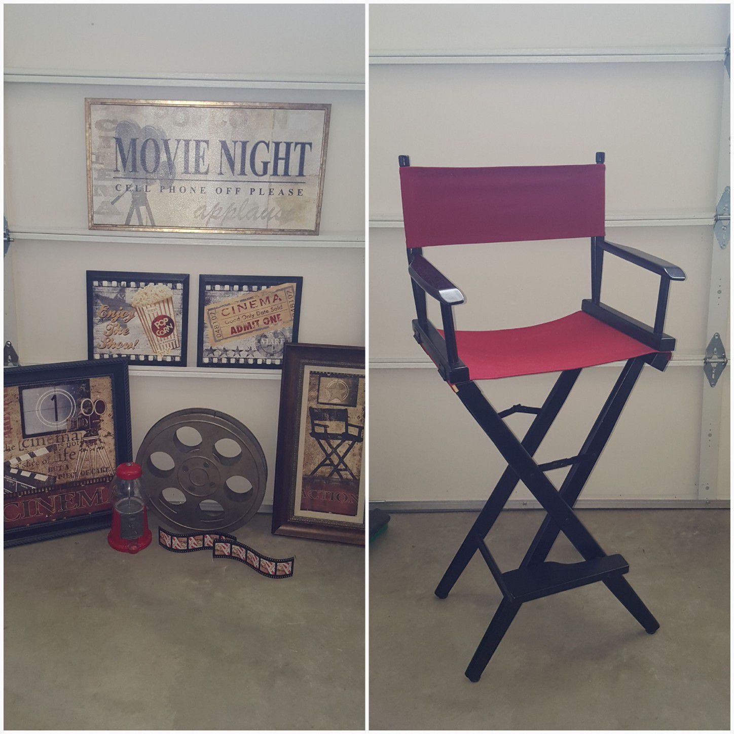 Director's Chair and Cinema Theme Decor