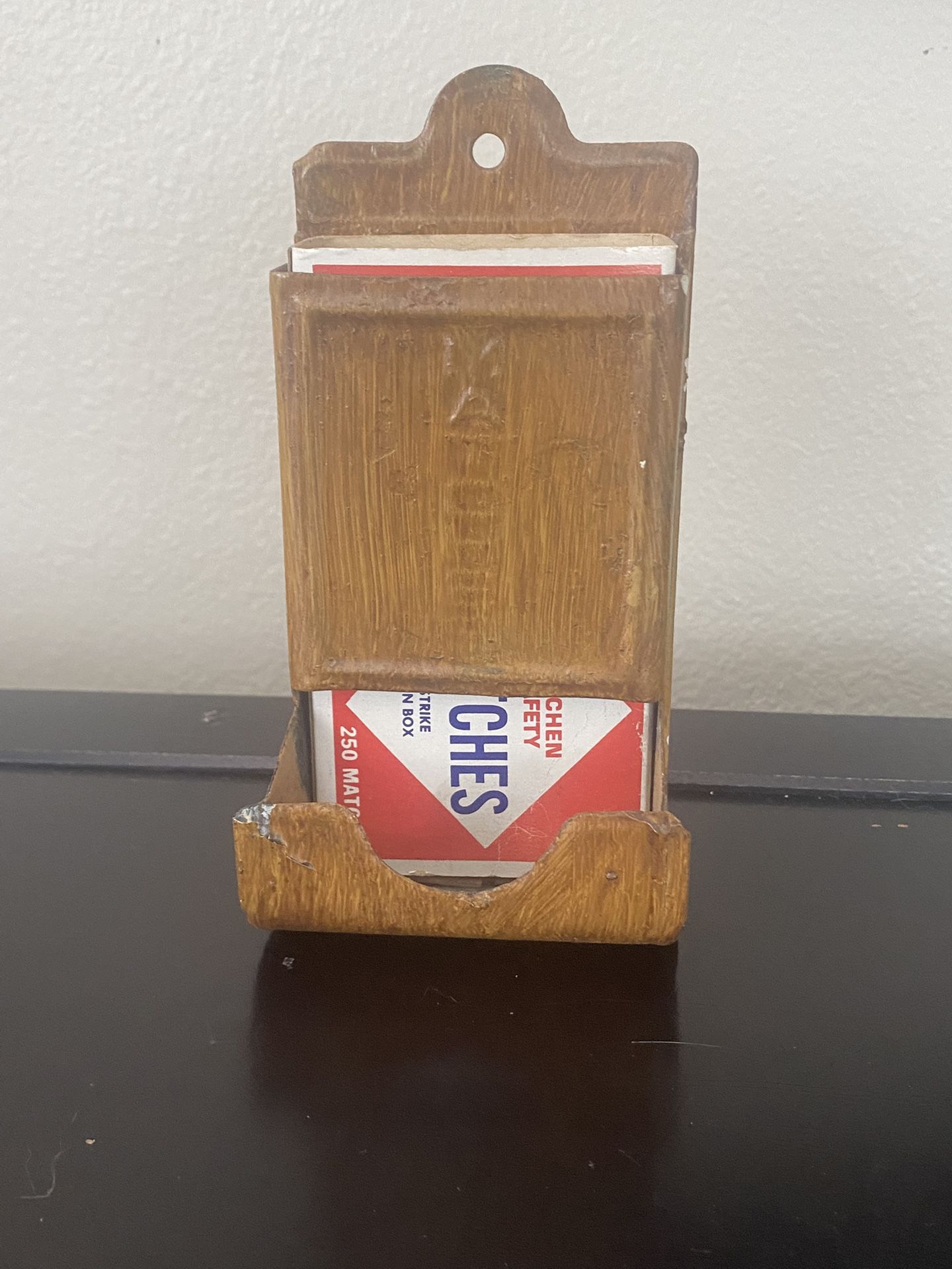 Vintage Metal Match Stick Holder