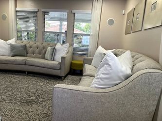 Two sofa with pillow.