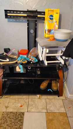Glass TV mount stand