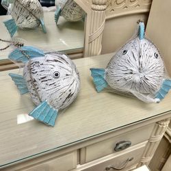 New Hanging Or Tabletops Coconut Blowfish 