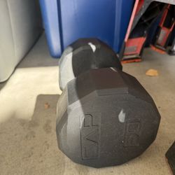 50 Lb Rubber Dumbbell 