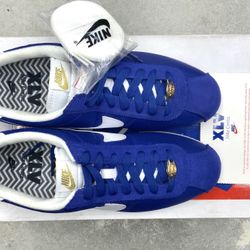 Nike Cortez Nylon Long Beach Size 10 Men Shoe Fashion Sneakers Dark Blue Limited Edition Release Style Footwear Culture Kicks Sports Joggers Gym 