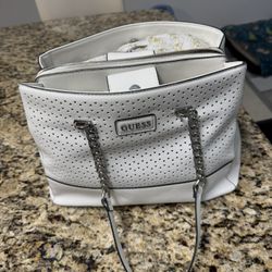 White Guess Purse