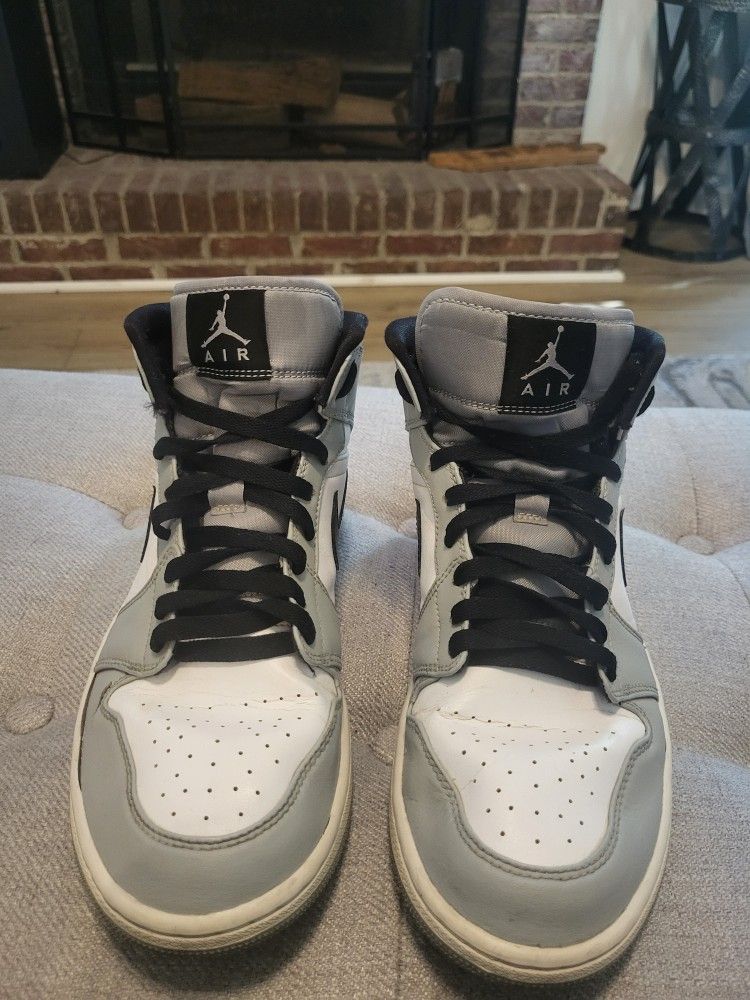 Air Jordans Ones Gray & White