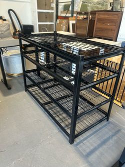 New - Black Metal Wire 3-Tier Storage Shelf W: 48”x D: 24” x H: 36”