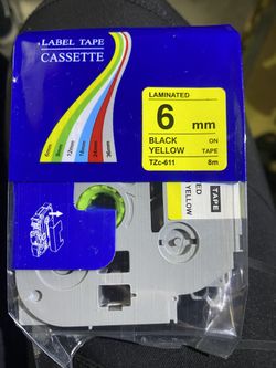 Brother TZe-611 laminated label tape