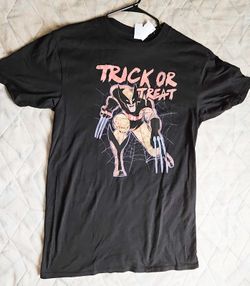 Marvel X-Men Comic Wolverine Trick or Treat Halloween T-Shirt L