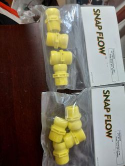 2 Packs Of Snap Flow Fittings 3/4 In.  4 Pack New 