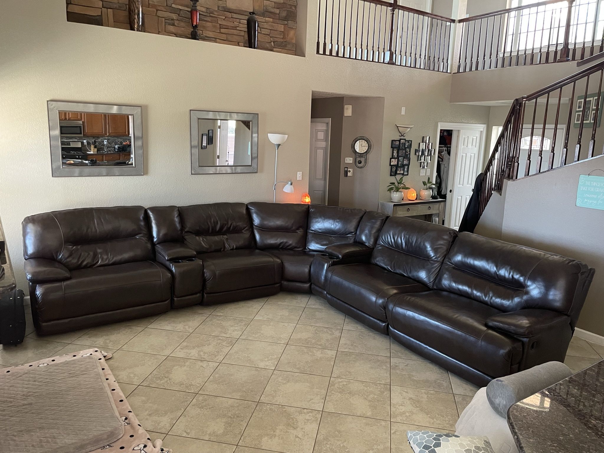 Leather Reclining Sectional for Sale in Albuquerque, NM OfferUp