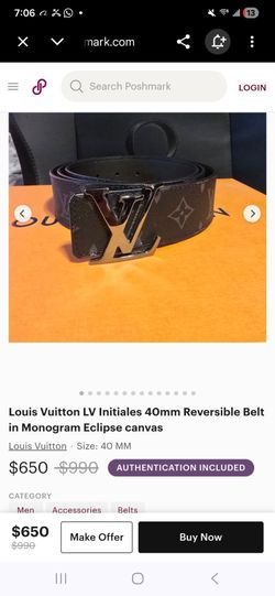 LV  men belt  louis vuitton
