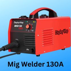 New, Display4Top Mig Welder, 130A Portable Welding Machine, Flux Core Wire Welder, MIG 130 Automatic Feed Welding Equipment with Mask - 110V