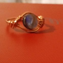 Copper Abalone Shell Ring