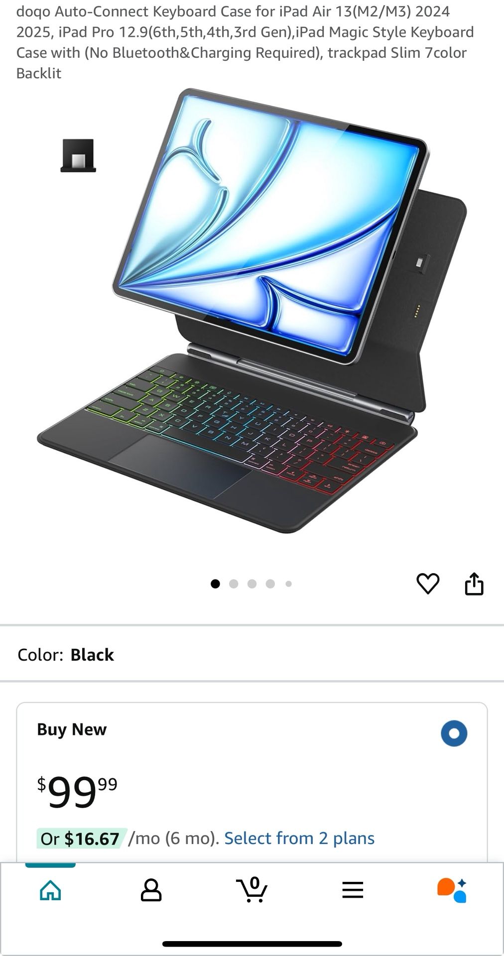 doqo Auto-Connect Keyboard Case for iPad Pro 12.9