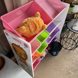 Gently Used Kids Organizing Shelf Color Bins