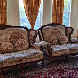 Victorian Style Sofa Set