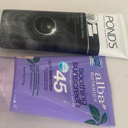 face wash & alba sunscreen