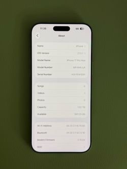 iPhone 17 Pro Max 1TB Storage Unlocked/Desbloquedo