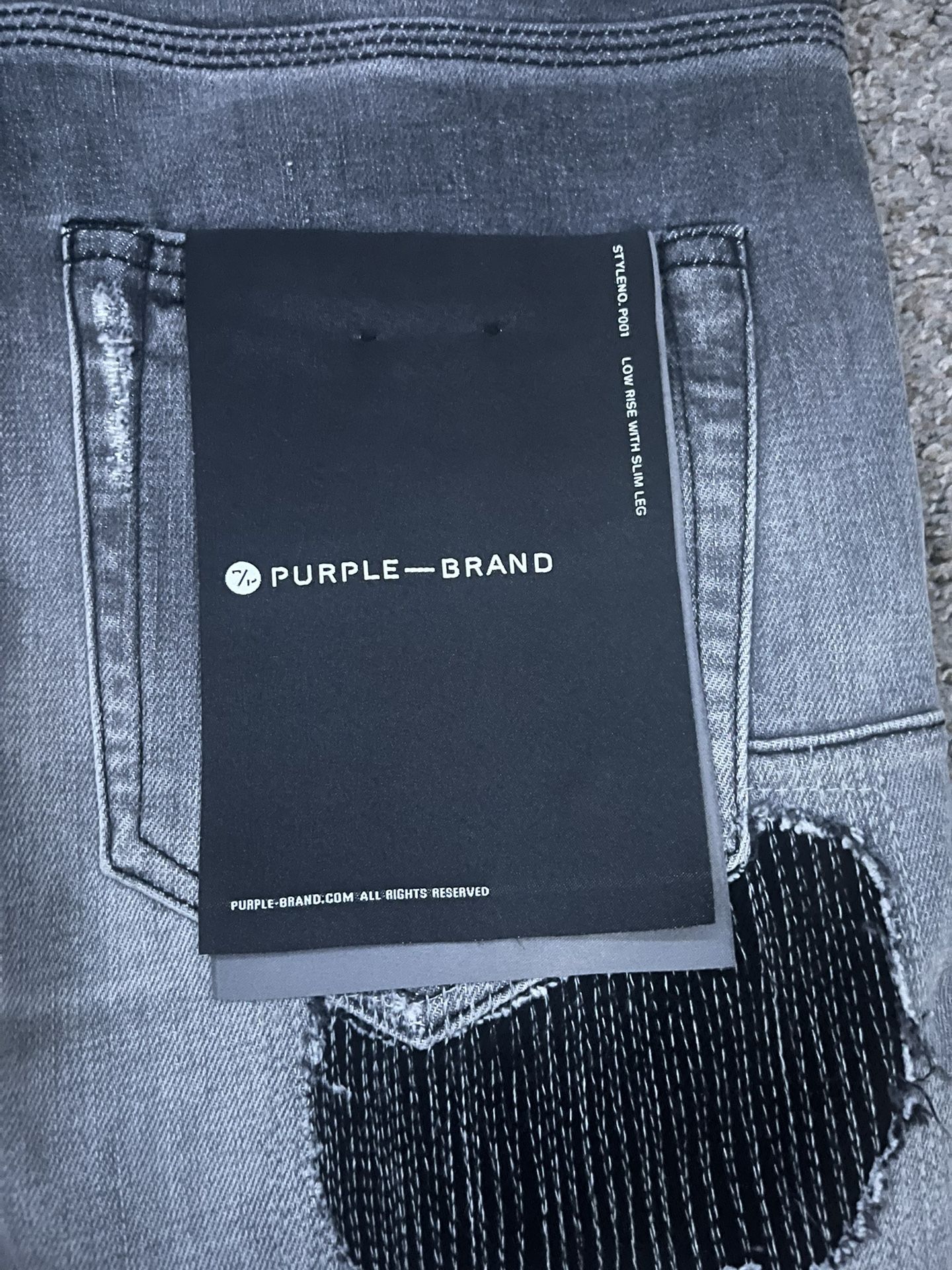 PURPLE BRAND P001 Jacquard Monogram Skinny Jeans (Men) | Purple 