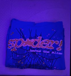 Blue Sp5der hoodie size small