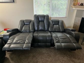 Leather Electric Recliners 2pc.