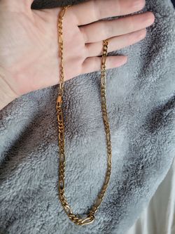 Gold-Tone Figaro Chain Necklace